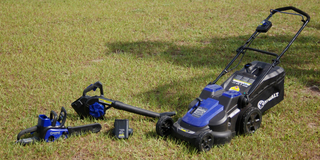 Kobalt 40V Max Lithium-Ion Mower, Blower, and Chainsaw